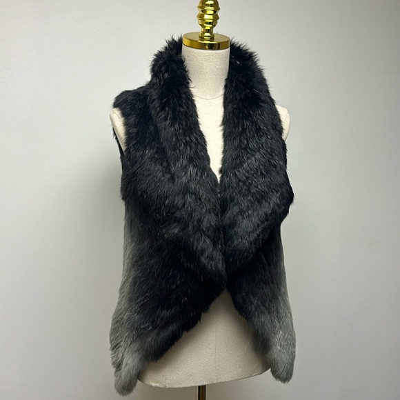 Yves Salomon Rabbit Fur Ombré Vest - Picture 1 of 9